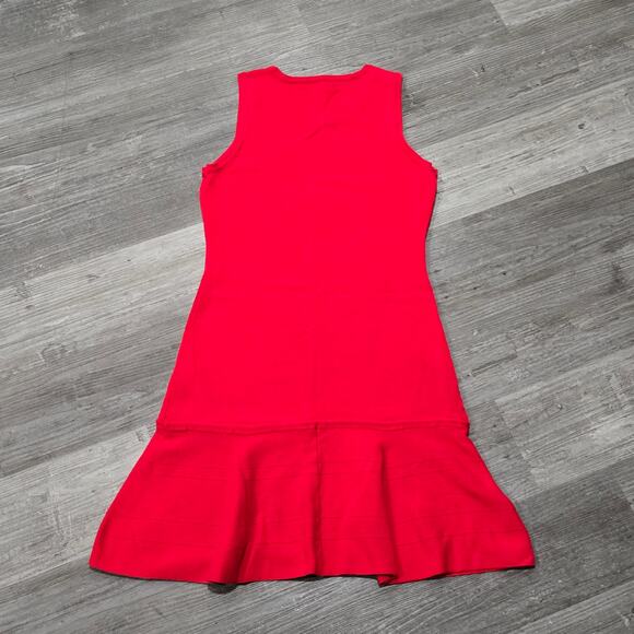 Just Fab Bandage Red Tank Top Fit And Flare Mini Holiday Party Women's Dress - Picture 5 of 12